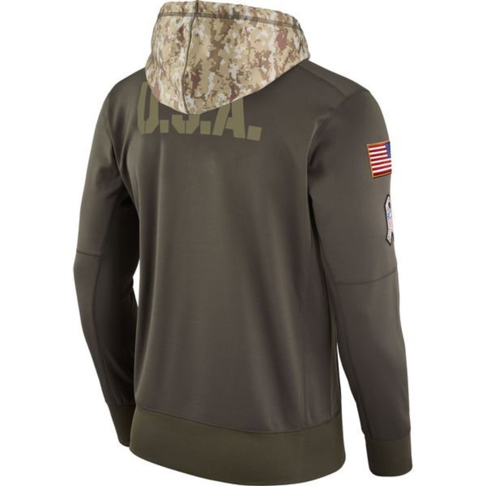 Rare Sz XL 100% Nike 2017 Cleveland Browns Salute To Service ON FIELD Hoodie NFL - Picture 2 of 4